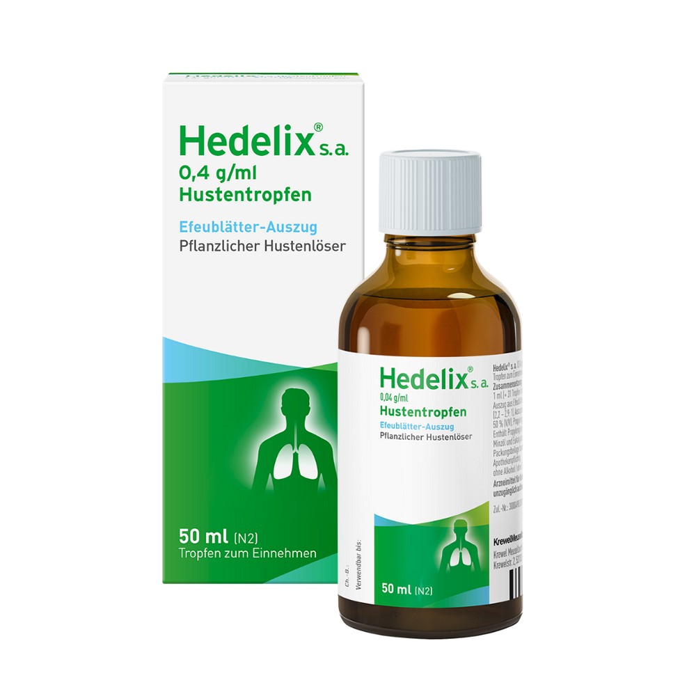 HEDELIX s.a. Tropfen zum Einnehmen - 50ml - Pflanzliche Hustenmittel