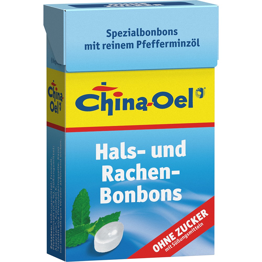 CHINA ÖL Hals- u.Hustenbonbons o.Zucker - 40g - Bonbons zuckerfrei