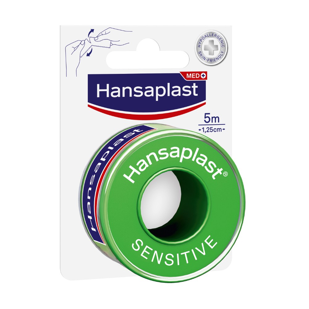 HANSAPLAST Fixierpfl.Sensitive 1,25 cmx5 m - 1Stk - Hansaplast