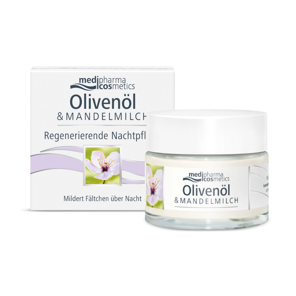 OLIVEN-MANDELMILCH regenerierende Nachtpflege - 50ml - Trockene Haut