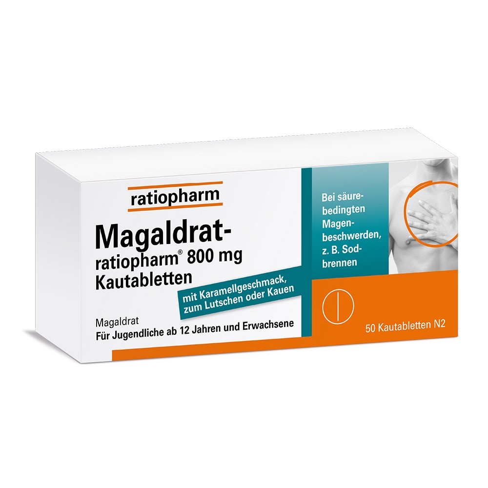 MAGALDRAT-ratiopharm 800 mg Tabletten - 50Stk - Entgiften-Entschlacken-Entsäuern