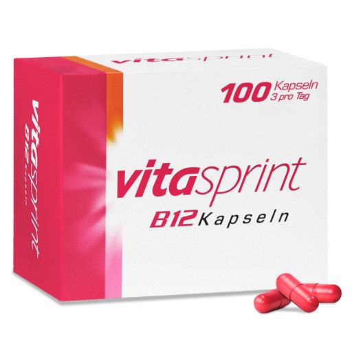 Vitasprint B12 Kapseln, mit Vitamin B12 für mehr Energie (100 Stk) 