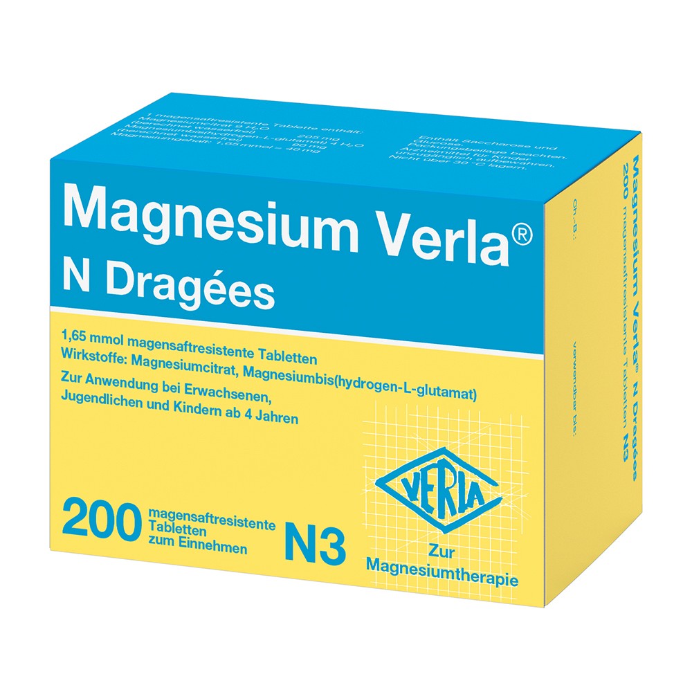 MAGNESIUM VERLA N Dragees - 200Stk