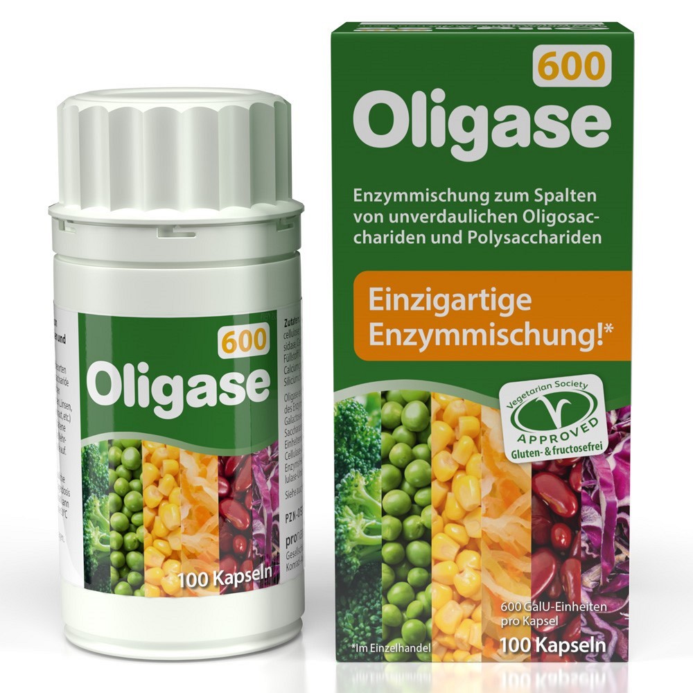OLIGASE 600 Kapseln - 100Stk - Verdauungsenzyme