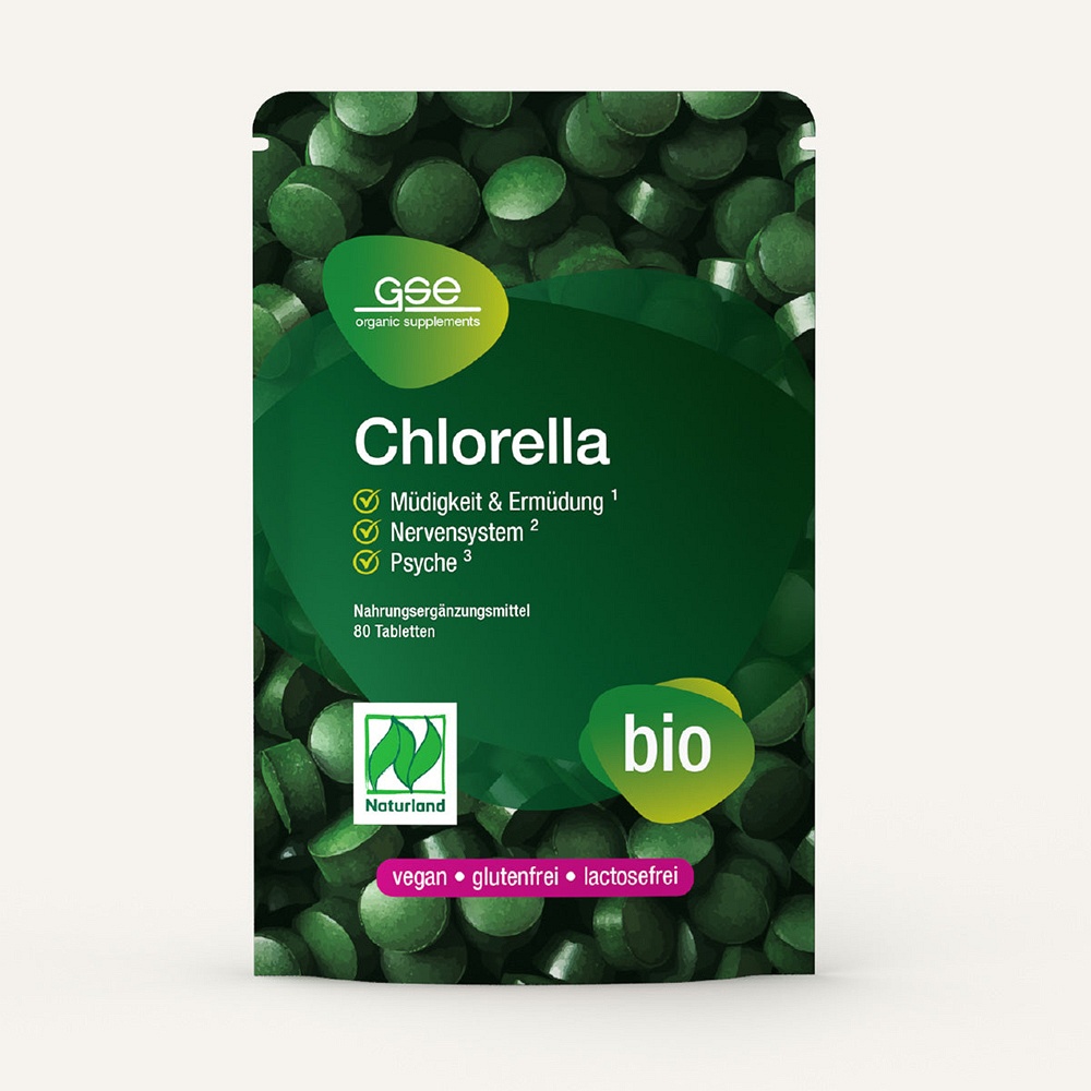 GSE Chlorella 500 mg Bio Naturland Tabletten - 80Stk