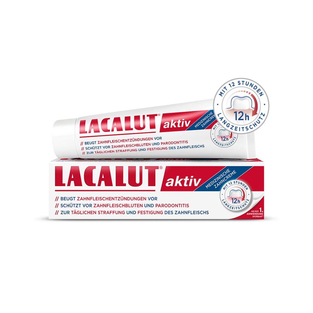 LACALUT aktiv Zahncreme - 100ml - Bei Zahnfleischbluten