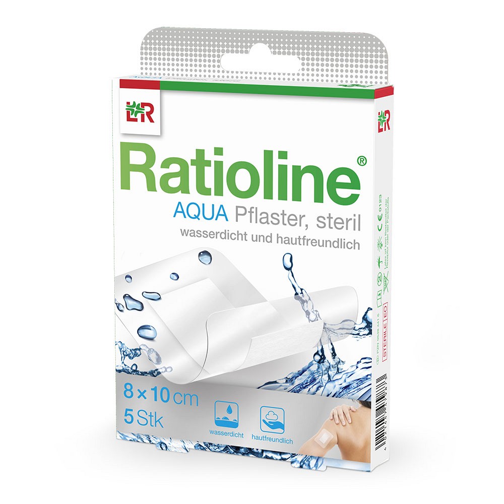 RATIOLINE aqua Duschpflaster Plus 8x10 cm steril - 5Stk - AQUA