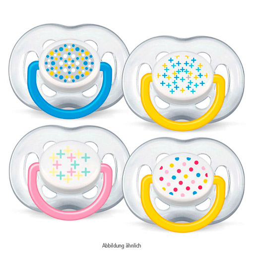 AVENT Schnuller Freeflow Trend 6-18 Mon.BPA-frei - 2Stk - Schnuller