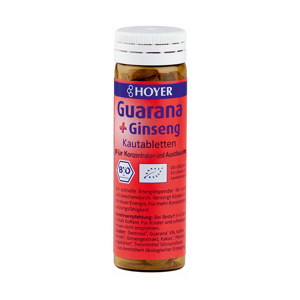 HOYER Guarana & Ginseng Kautabletten - 60Stk