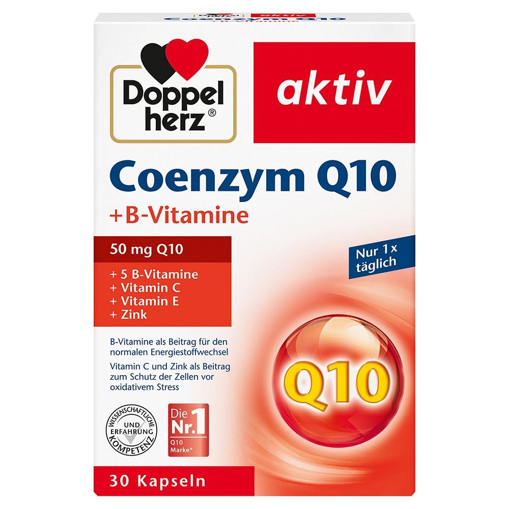 DOPPELHERZ Coenzym Q10+B Vitamine Kapseln - 30Stk - Herz-Kreislauf