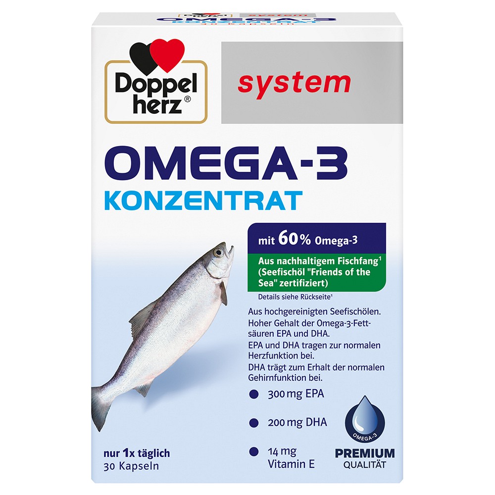 DOPPELHERZ Omega-3 Konzentrat system Kapseln - 30Stk - Omega-3-Fettsäuren