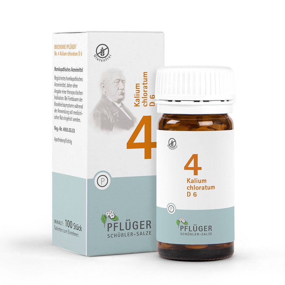 BIOCHEMIE Pflüger 4 Kalium chloratum D 6 Tabletten - 100Stk - Pflüger