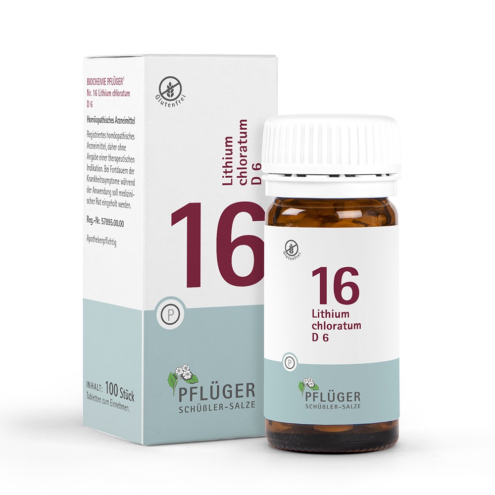 BIOCHEMIE Pflüger 16 Lithium chloratum D 6 Tabl. - 100Stk - Pflüger