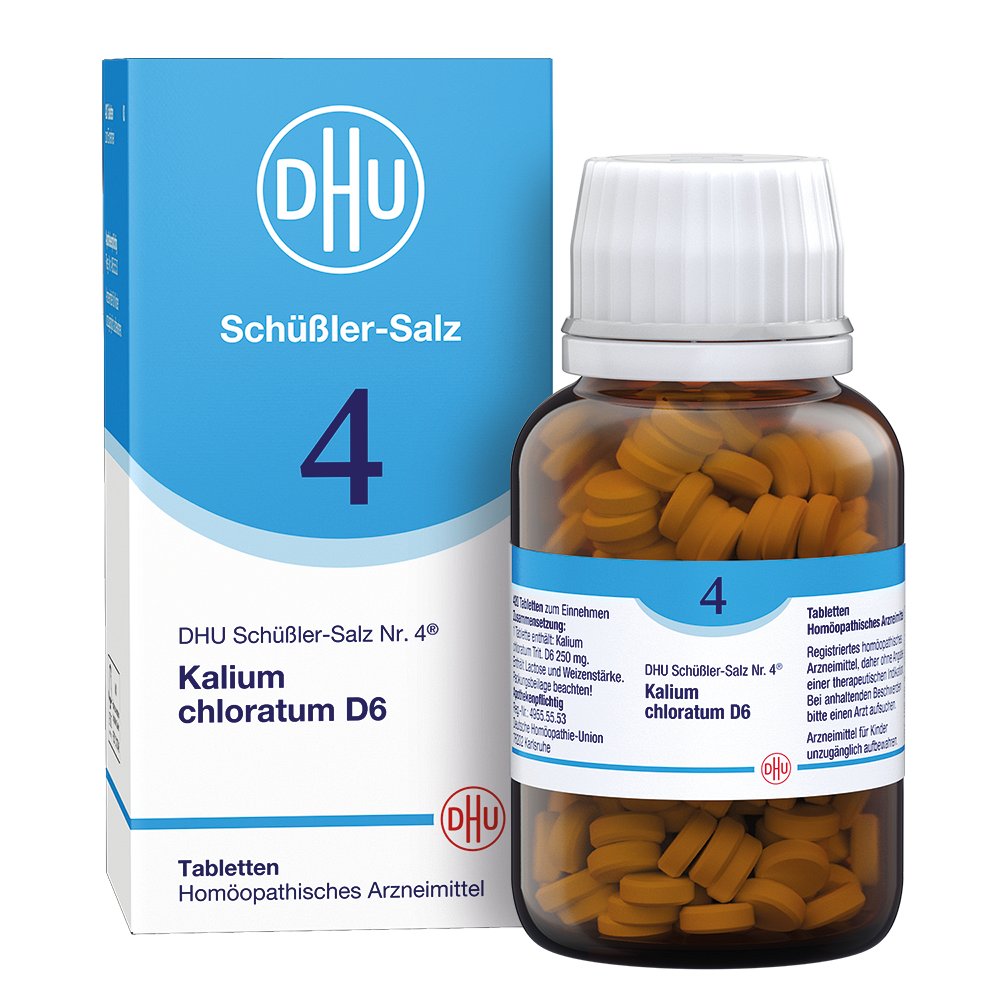 BIOCHEMIE DHU 4 Kalium chloratum D 6 Tabletten - 420Stk - DHU Schüßler Salz Nr.4