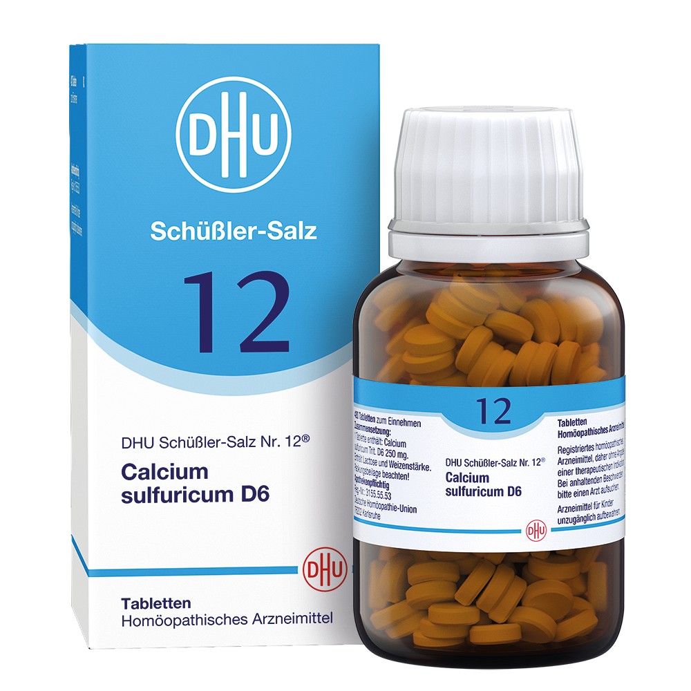 BIOCHEMIE DHU 12 Calcium sulfuricum D 6 Tabletten - 420Stk - DHU Schüßler Salz Nr.12