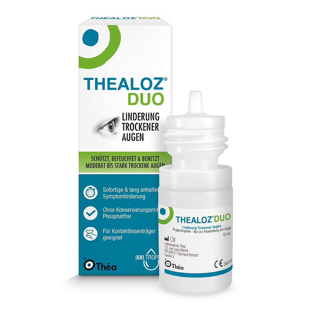THEALOZ Duo Augentropfen - 10ml - Trockene Augen