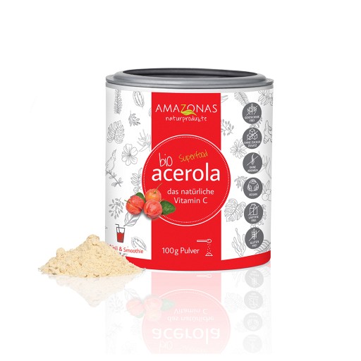 ACEROLA 100% Bio Pur natürliches Vit.C Pulver - 100g - Vegan