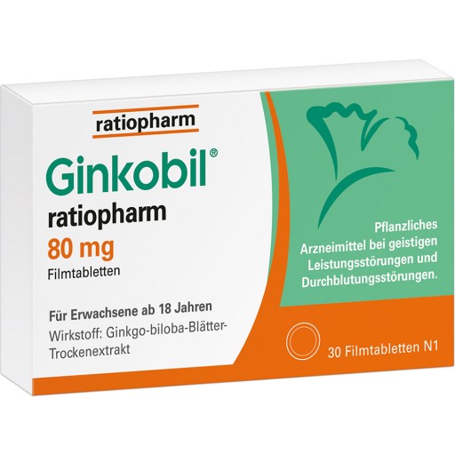 GINKOBIL-ratiopharm 80 mg Filmtabletten - 30Stk - Gedächtnisprobleme