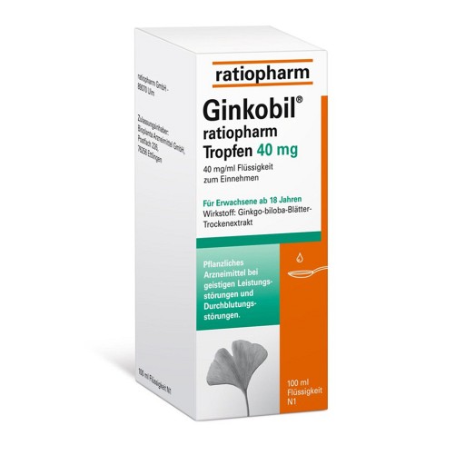 GINKOBIL-ratiopharm Tropfen 40 mg - 100ml - Gedächtnisprobleme