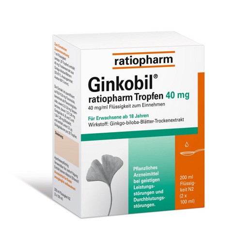 GINKOBIL-ratiopharm Tropfen 40 mg - 200ml - Gedächtnisprobleme