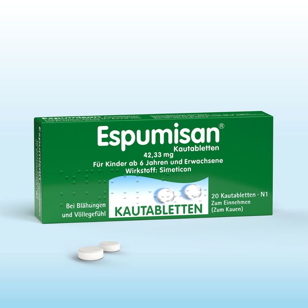 ESPUMISAN Kautabletten - 20Stk - Blähungen & Völlegefühl