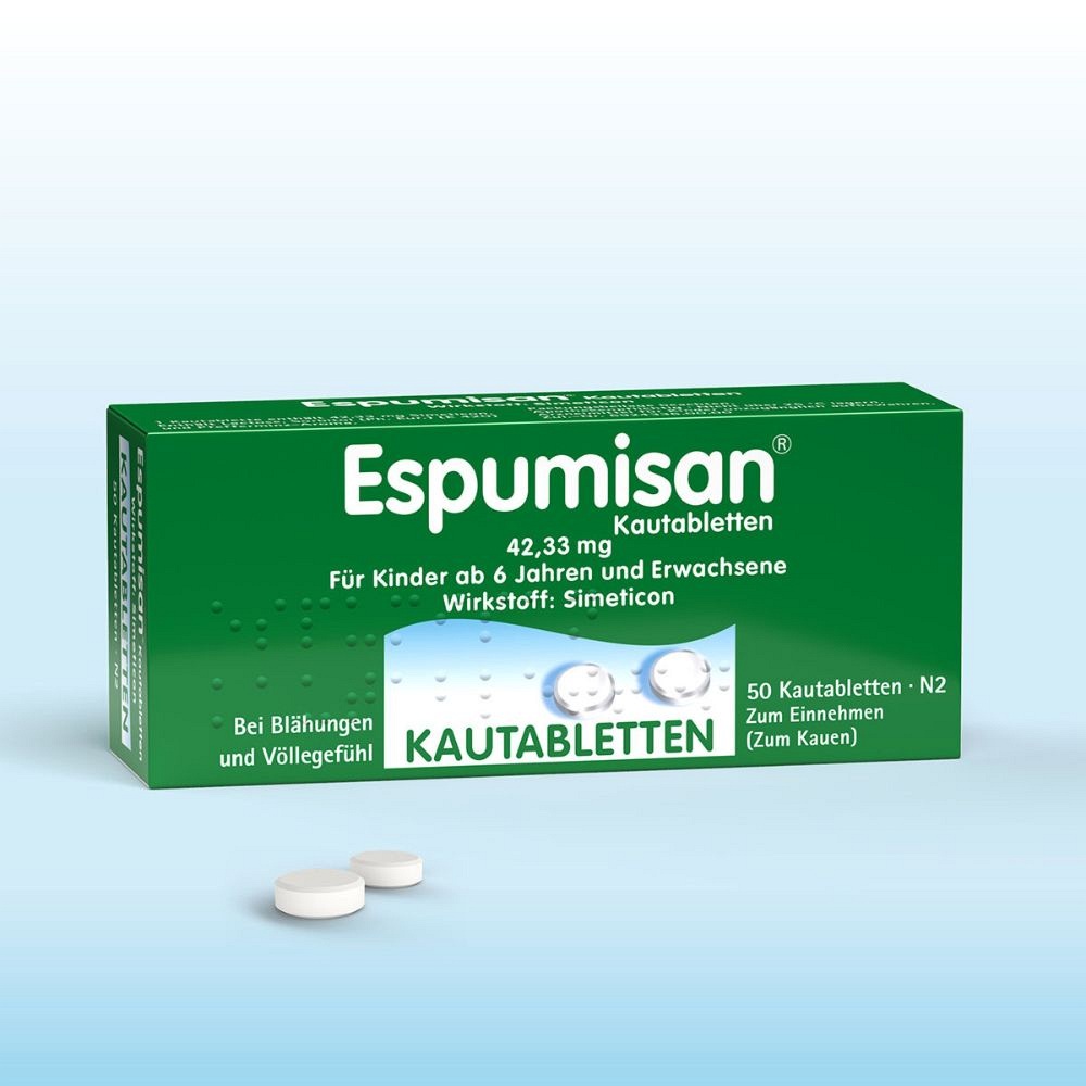 ESPUMISAN Kautabletten - 50Stk - Blähungen & Völlegefühl