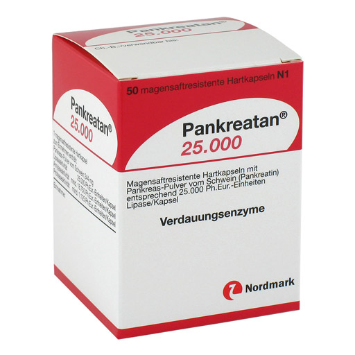 PANKREATAN 25.000 magensaftresistente Hartkapseln - 50Stk