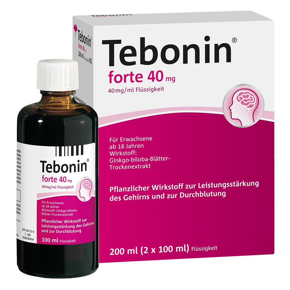 TEBONIN forte 40 mg Lösung - 2X100ml - Stärkung für das Gedächtnis