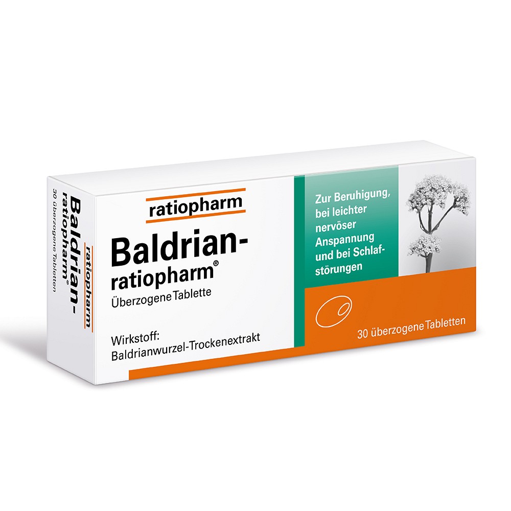 BALDRIAN-RATIOPHARM überzogene Tabletten - 30Stk - Nervosität & Einschlafstörungen