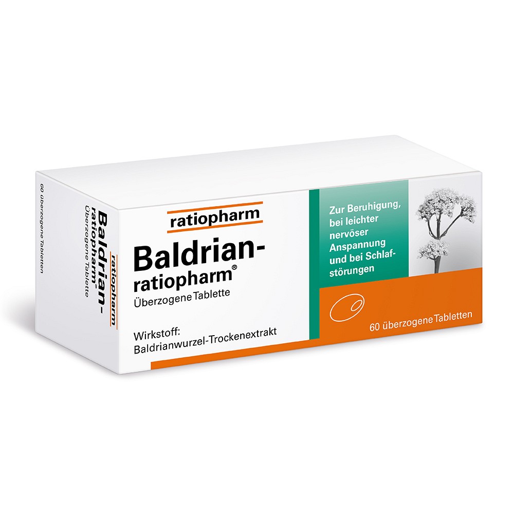 BALDRIAN-RATIOPHARM überzogene Tabletten - 60Stk - Nervosität & Einschlafstörungen