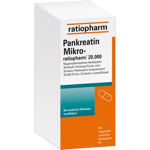 PANKREATIN Mikro-ratio.20.000 magensaftr.Hartkaps. - 100Stk - Verdauungsenzyme