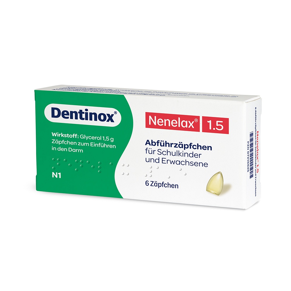 NENE LAX 1,5 Suppos.f.Schulkdr.u.Erw. - 6Stk - Bauchschmerzen & Blähungen