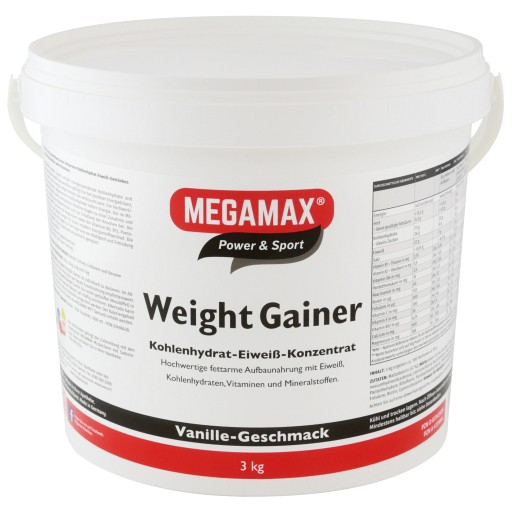 WEIGHT GAINER Megamax Vanille Pulver - 3000g - Energy-Drinks