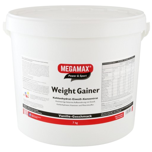 WEIGHT GAINER Megamax Vanille Pulver - 7000g - Energy-Drinks