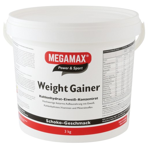 WEIGHT GAINER Megamax Schoko Pulver - 3000g - Energy-Drinks
