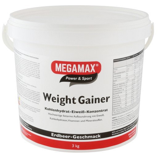 WEIGHT GAINER Megamax Erdbeere Pulver - 3000g - Energy-Drinks
