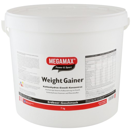 WEIGHT GAINER Megamax Erdbeere Pulver - 7000g - Energy-Drinks