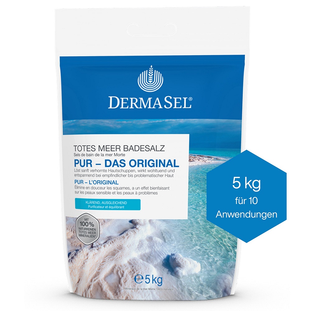 DERMASEL Totes Meer Badesalz Pur - 5kg - Badezusatz