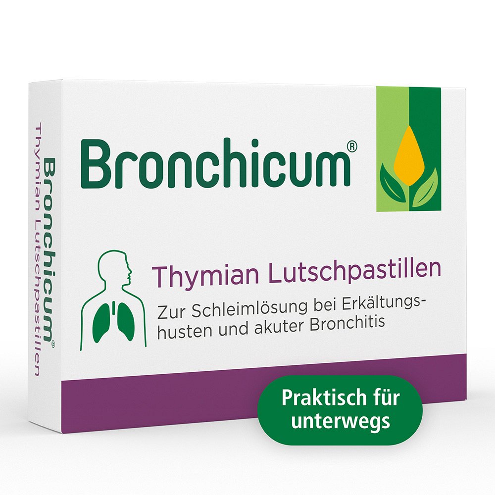 BRONCHICUM Thymian Lutschpastillen - 20Stk - Pflanzliche Hustenmittel