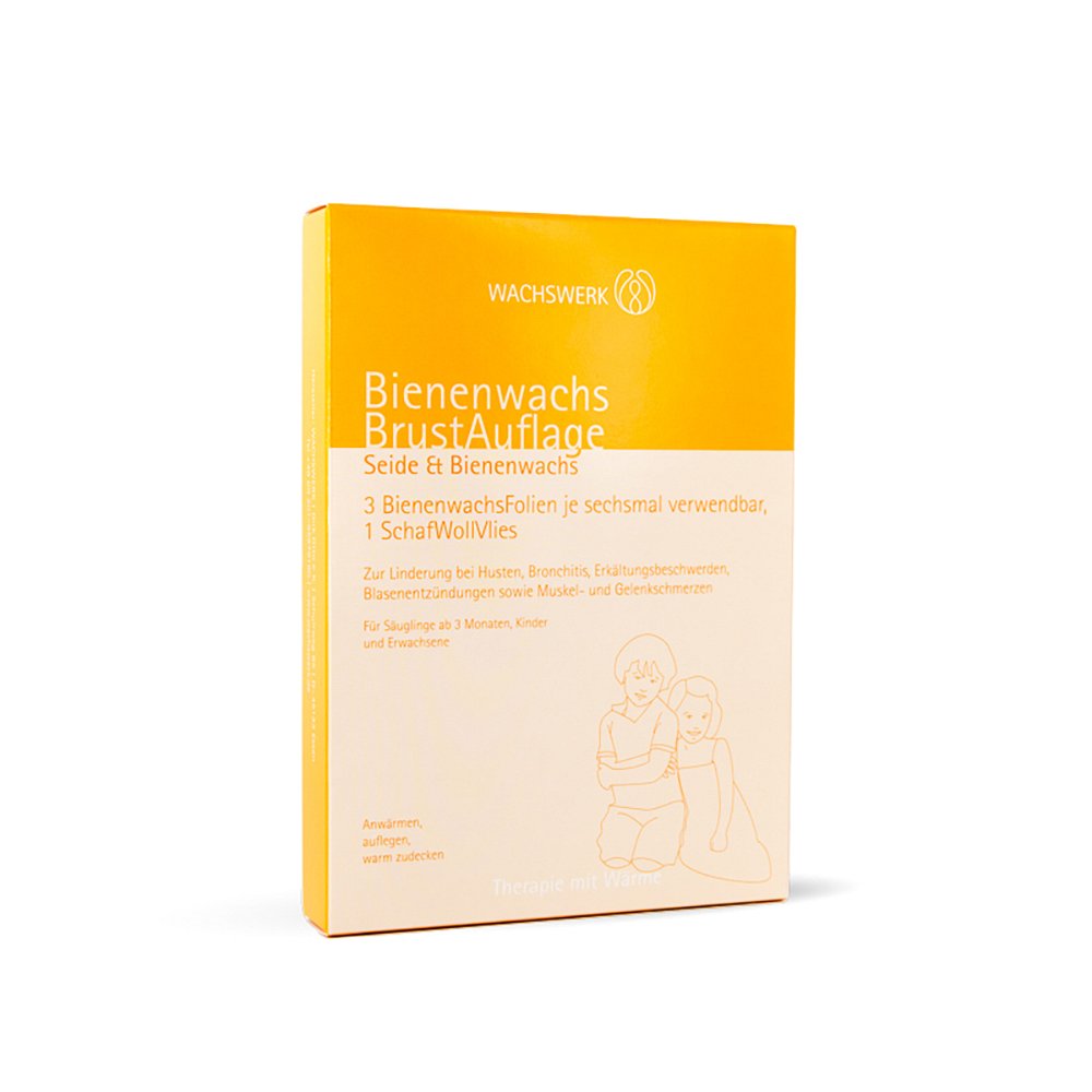 BIENENWACHS BRUSTAUFLAGE Scha/Woll/Vlies - 3Stk - Erkältung