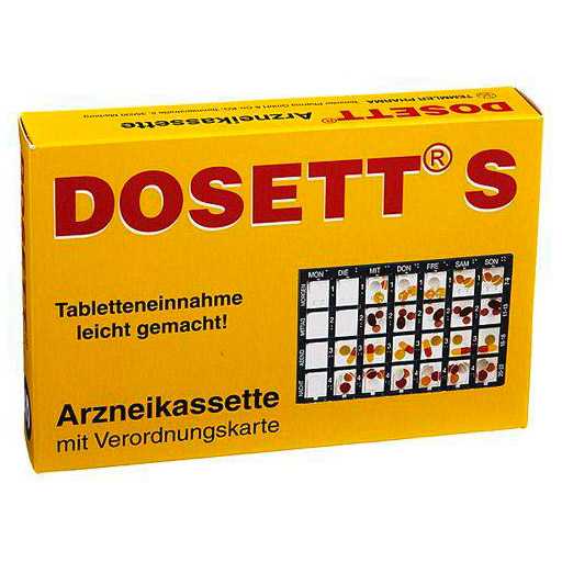 DOSETT S Arzneikassette rot - 1Stk - Tablettenteiler & -dispenser