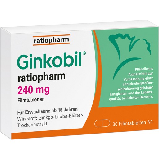 GINKOBIL-ratiopharm 240 mg Filmtabletten - 30Stk - Gedächtnisprobleme