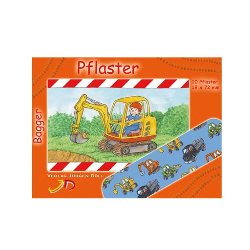 KINDERPFLASTER Bagger Briefchen - 10Stk