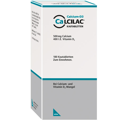 CALCILAC Kautabletten 500 mg/400 I.E. - 180Stk