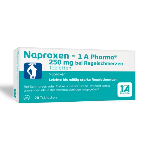 NAPROXEN-1A Pharma 250 mg b.Regelschmerzen Tabl. - 20Stk