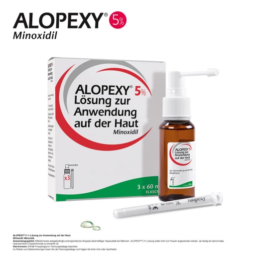 Alopexy® 5% Minoxidil-Lösung gegen Haarausfall