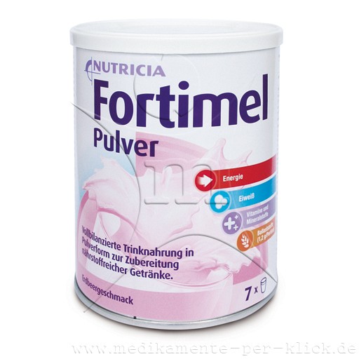 FORTIMEL Pulver Erdbeere - 12X335g - Trinknahrung & Sondennahrung