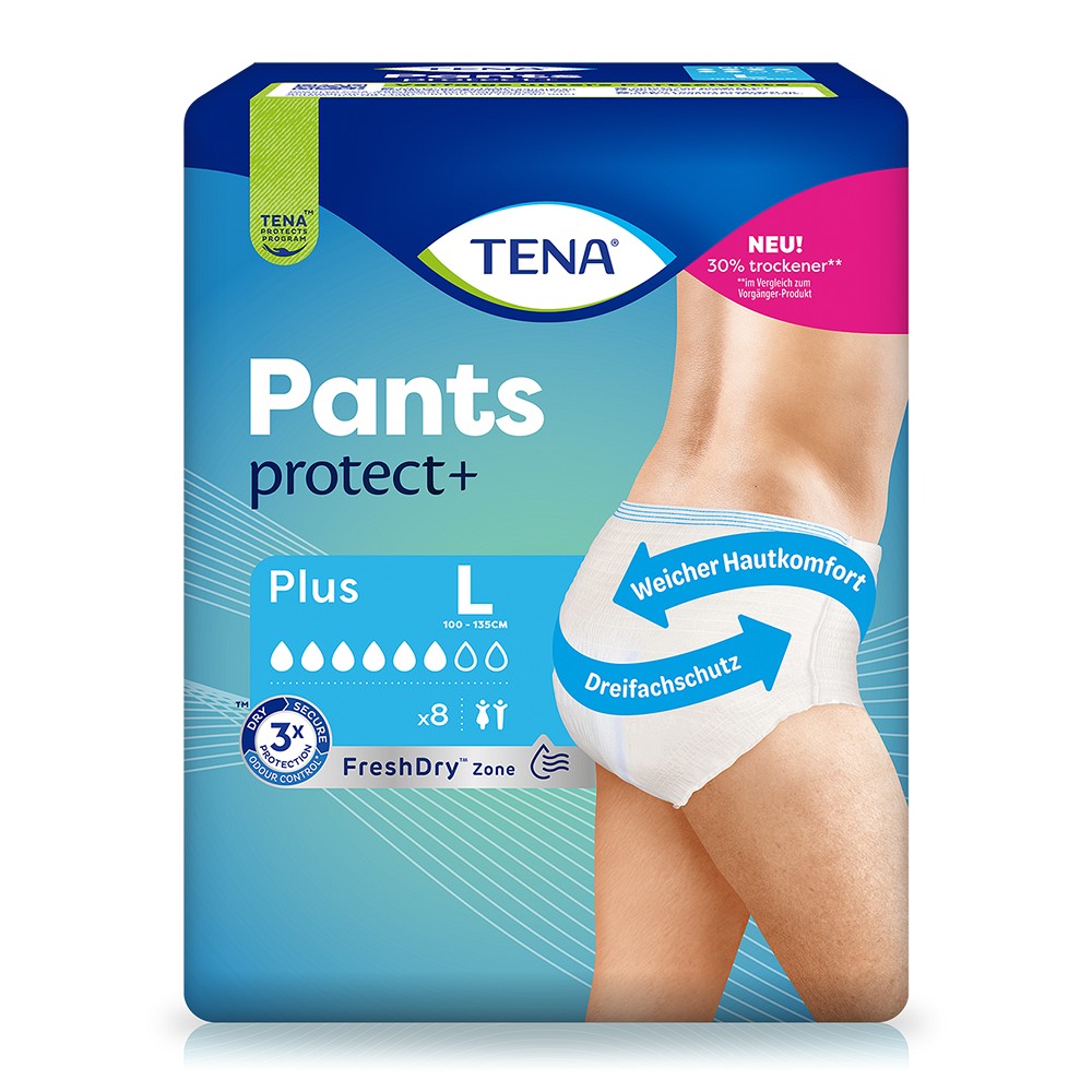 TENA PANTS Plus L bei Inkontinenz - 8Stk - Einmalprodukte