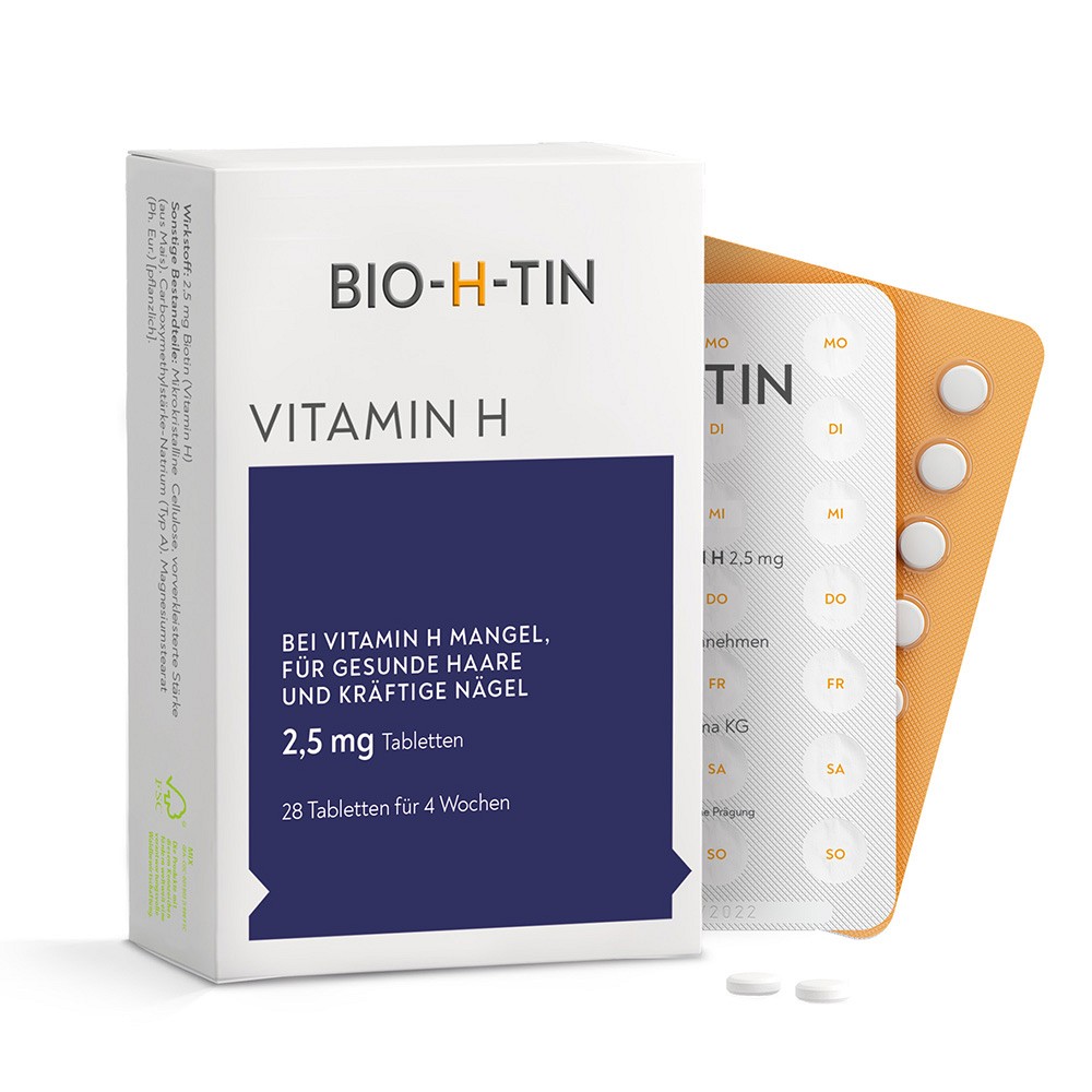BIO-H-TIN Vitamin H 2,5 mg für 4 Wochen Tabletten - 28Stk - Haut, Haare & Nägel