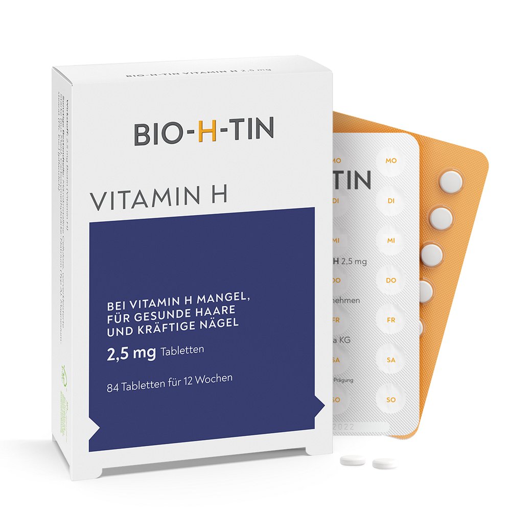BIO-H-TIN Vitamin H 2,5 mg für 12 Wochen Tabletten - 84Stk - Haut, Haare & Nägel
